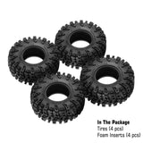 INJORA 1.3" 70*27mm Swamp Claw M/T Tires (T1319) (4)