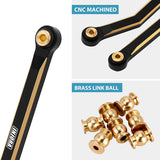 INJORA 8PCS 37g Heavy Brass High Clearance Chassis 4 Links Set for SCX24 C10 JLU Bronco Base Camp 4Runner