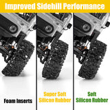 INJORA 1.3" 70*26mm Cling On Tires & Inserts Combo (4)