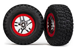 Traxxas SCT Wheels Red Beadlock Style w/ BFGoodrich Mud-Terrain T/A KM2 Tires (2)