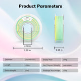 PLA Matte Rainbow Filament 1.75mm, 1KG/2.2LB