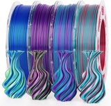 PLA Silk Dual Color Variety Pack (4x200g) - 1.75MM