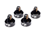 Traxxas Fox Black Aluminum GTR Shock Caps (4) - 8456