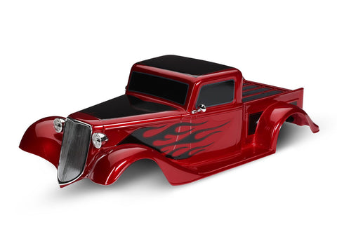 Traxxas 35' Hot Rod Truck Complete Body Red