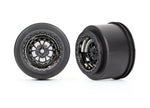 Traxxas Weld Black Chrome Wheels, Rear (2)