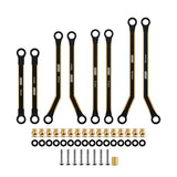INJORA 8PCS 37g Heavy Brass High Clearance Chassis 4 Links Set for SCX24 C10 JLU Bronco Base Camp 4Runner