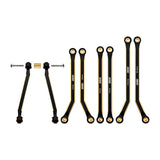 INJORA 8PCS 37g Heavy Brass High Clearance Chassis 4 Links Set for SCX24 C10 JLU Bronco Base Camp 4Runner