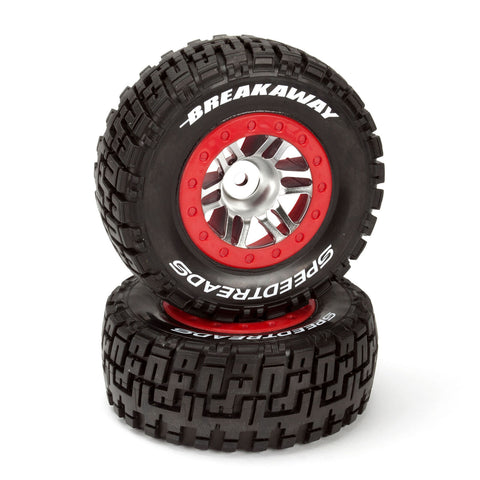 Duratrax SpeedTreads Breakaway SC Tires Front Mounted (2): Traxxas Slash - DTXC2938