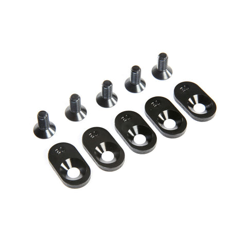 Losi Engine Mount Insert and Screws 21T, Black (5): 5ive-T 2.0 (fits 62T spur)