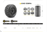 Powerhobby 1/8 MT 3.8 King Cobra Belted Mounted Tires w/ Removable Hex Wheels (2)