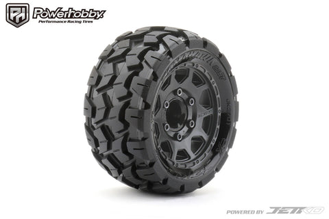 Powerhobby 1/10 2.8 ST Tomahawk Belted Tires (2) with Removable Hex Wheels