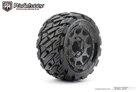 Powerhobby 1/10 2.8 ST RockForm Belted Tires (2) with Removable Hex Wheels