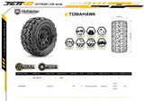 Powerhobby 1/10 2.8 MT Tomahawk Belted Tires (2) With Removable Hex Wheels