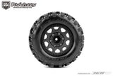 Powerhobby 1/10 2.8" MT Defender Belted Mounted Tires (2) w/ Removable Hex Wheels