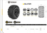Powerhobby Slayer SC Belted Tires (2) with Removable Hex Wheels