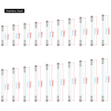 Powerhobby Stainless Steel 75MM Links w Straight / Angled Links (2) Axial SCX10