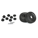 Pro-Line Racing 1/10 Aztek M2 F/R 2.2"/3.0" SC MTD 12mm & 14mm Black Raid Wheels (2)