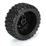 Pro-Line Racing 1/10 Aztek M2 F/R 2.2"/3.0" SC MTD 12mm & 14mm Black Raid Wheels (2)