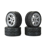 Pro-Line Racing 1/12 Avenger Tire Mounted on Overdrive Gray Wheel 8mm Hex (4): Losi Race Car - PRO1030810
