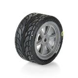 Pro-Line Racing 1/12 Avenger Tire Mounted on Overdrive Gray Wheel 8mm Hex (4): Losi Race Car - PRO1030810