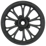 Pro-Line 1/10 Pomona Drag Spec Front 2.2" 12mm Drag Wheels (2) Black
