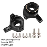 INJORA 2pcs Black Brass Front Steering Knuckles Counter Weights for SCX24 AX24
