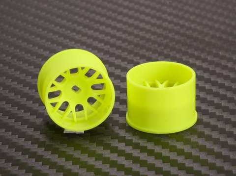 PN Racing Mini-Z AWD Machine Cut BBS Rear Wheel R14mm Yellow - 488YR14