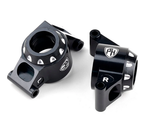 Powerhobby Aluminum Rear Stub Axle Carriers Black FOR Traxxas Maxx / Maxx Slash