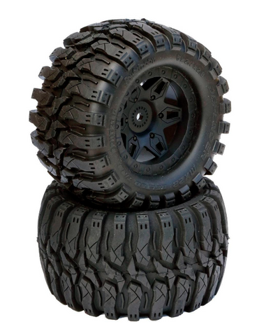Powerhobby Defender 2.8 Belted All Terrain Tires 12mm 0 Offset Rear FOR Traxxas 2WD