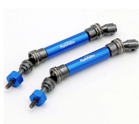 Powerhobby Front Steel Driveshaft / CVD Blue FOR Traxxas Slash / Stampede 4x4