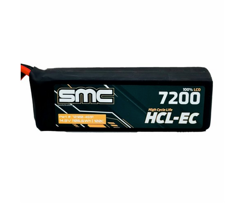 SMC HCL-EC 14.8V 7200mAh 100C G10 Protection Plates - Traxxas Connector