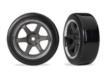 Traxxas 1.9" Gray 6-Spoke Front Wheels & Soft Drift Tires (2) - 10577
