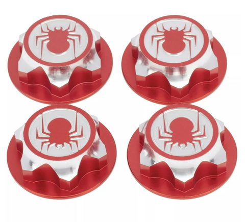 Powerhobby 1/8 Aluminum 17mm Wheel Nuts 4pcs Red