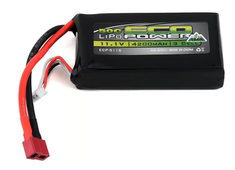 EcoPower "Trail" 3S Shorty 50C LiPo Battery (11.1V/4200mAh) (w/T-Style Connector)