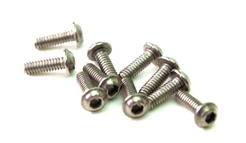 PN Racing M2x6 Titanium UFO Head Hex Machine Screw (10pcs)