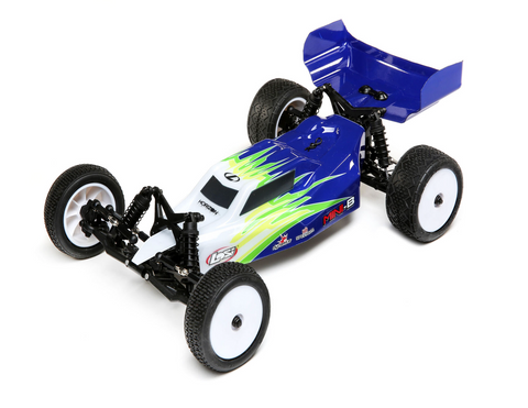 LOSI 1/16 Mini-B 2WD Buggy Brushed RTR, Blue/White