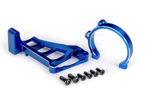 TRAXXAS MOTOR MOUNTS BLUE ALUM FOR 3483