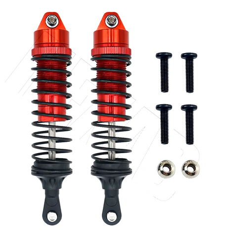 PlatinumRC Rear 110mm Aluminum Body Oil Filled Shocks Traxxas 2WD/4WD - Red