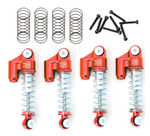 Powerhobby Axial SCX24 Aluminum Threaded Mini/Micro Shocks Front Rear RED
