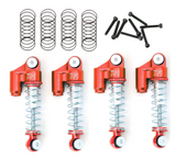 Powerhobby Axial SCX24 Aluminum Threaded Mini/Micro Shocks Front Rear RED