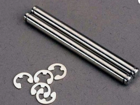 Traxxas Suspension Pins 39mm Chrome (2) w/ E-Clips (4) - TCP TRX3 - 2638