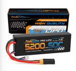 PowerHobby 2S 7.4V 5200mAh 50C Lipo Battery w/ XT60 Plug + Adapter