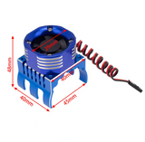 PowerHobby 1/8 Aluminum High Speed LED Lights Cooling Fan Heatsink Mount Blue