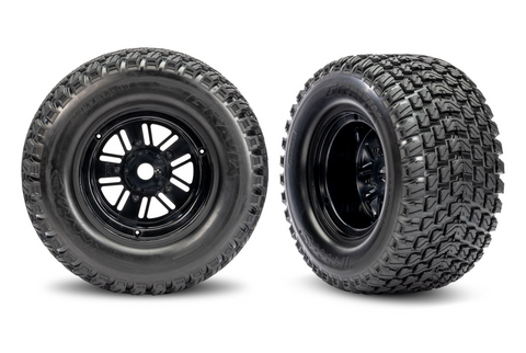 Traxxas Funco Rear Wheels w/ Gravix Tires Black - 10947
