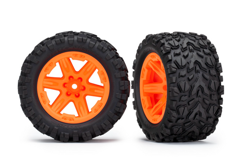Traxxas RXT 2.8" Orange Wheels & Talon EXT Tires (2) - 6773A
