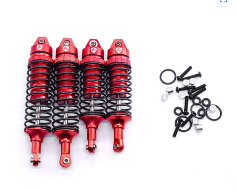 Powerhobby Traxxas Front & Rear Shocks FOR Traxxas 1/10 2WD / 4WD - Red