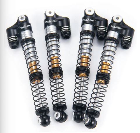 Powerhobby 1/24 Axial SCX24 Aluminum 58mm Long Travel Shocks Jeep Bronco Black