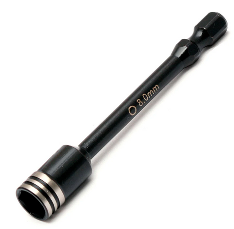 Powerhobby Nut Driver Bit 8.0mm 1/4" Steel Drive Tip 8mm