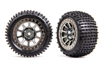 Traxxas Multi-Spoke 2.2" Black Chrome Wheels w/ Alias 2.2 Tires & Foam Rear - 2470T