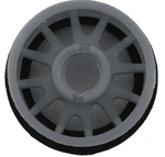 NEXX Racing Mini-Z RWD "JUD" EVO Rear Threaded Side-Wall Carbon Fiber Rims (1mm Offset) (Grey) (2)